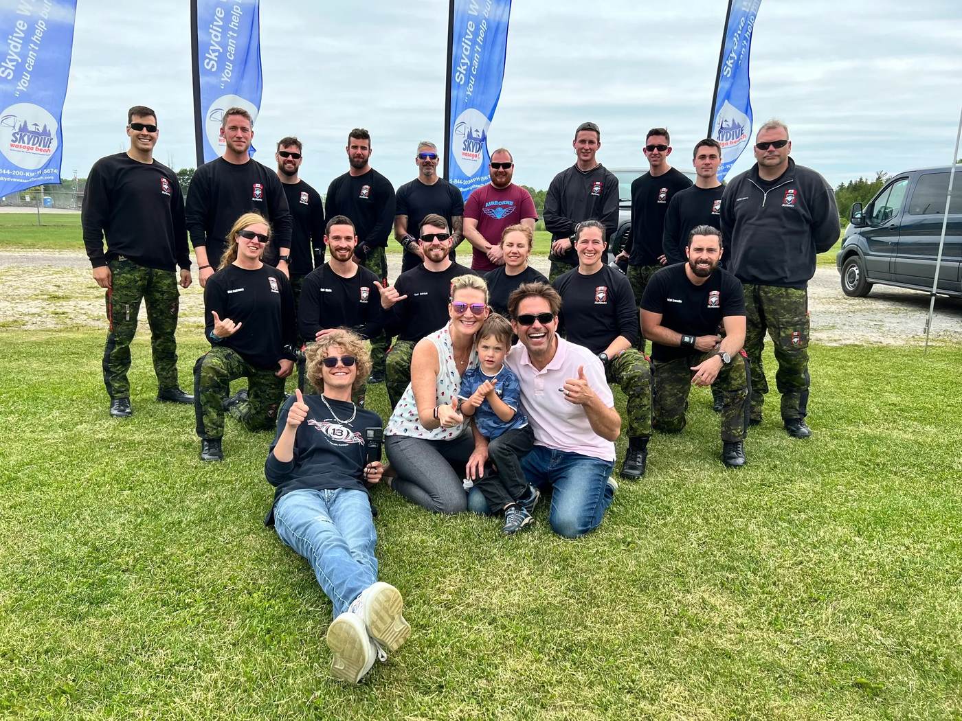 Leslie Farkas with the Canadian Armed Forces SkyHawks at Skydive Wasaga Beach